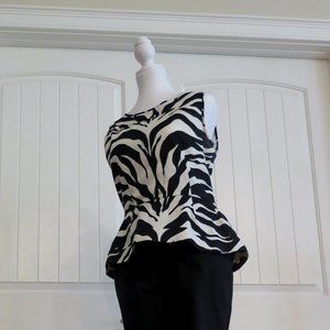 Kate Spade Sleeveless Zebra Print Top